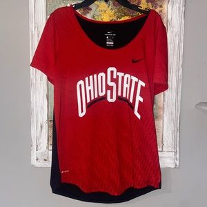 Nike Womens Ohio State Dri Fit T Shirt Buckeyes Lightweight Shirt Small